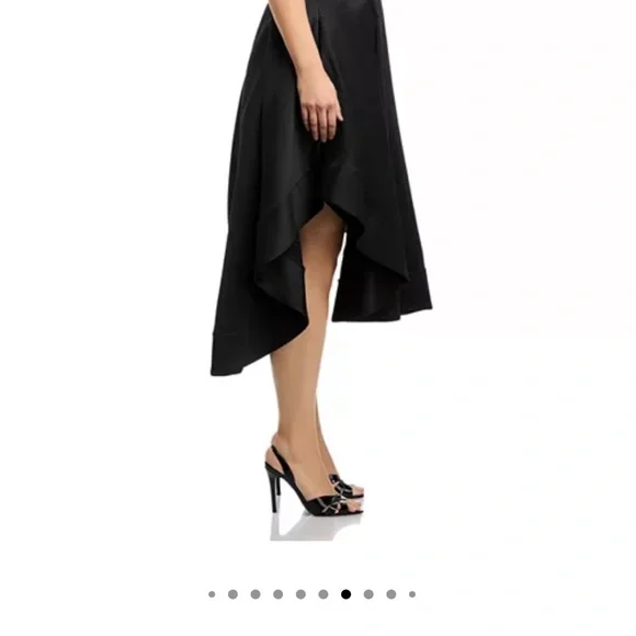 Aqua Mikado strapless midi gown - Picture 6 of 6